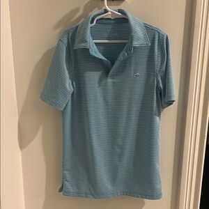 Southern Tide Blue Striped Boy’s Polo Shirt, Size Medium